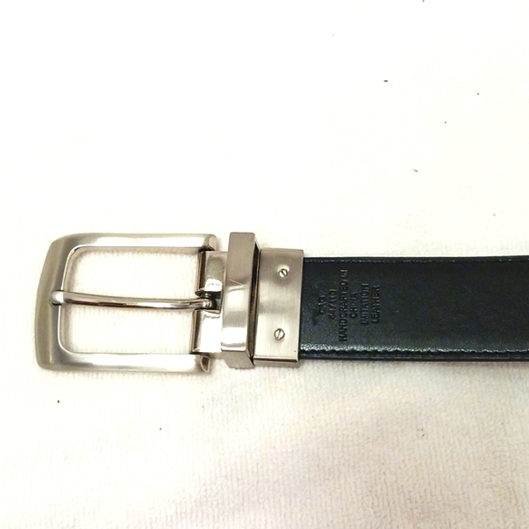 Mens Belt 49" Double Sided ReversibleBlack Brown Brushed Silver Faux Leather - Picture 8 of 11